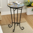 thumbnail image 1 of GDF Studio French Country Outdoor Side Table with Mosaic Ceramic Top and Metal Base, 1 of 10