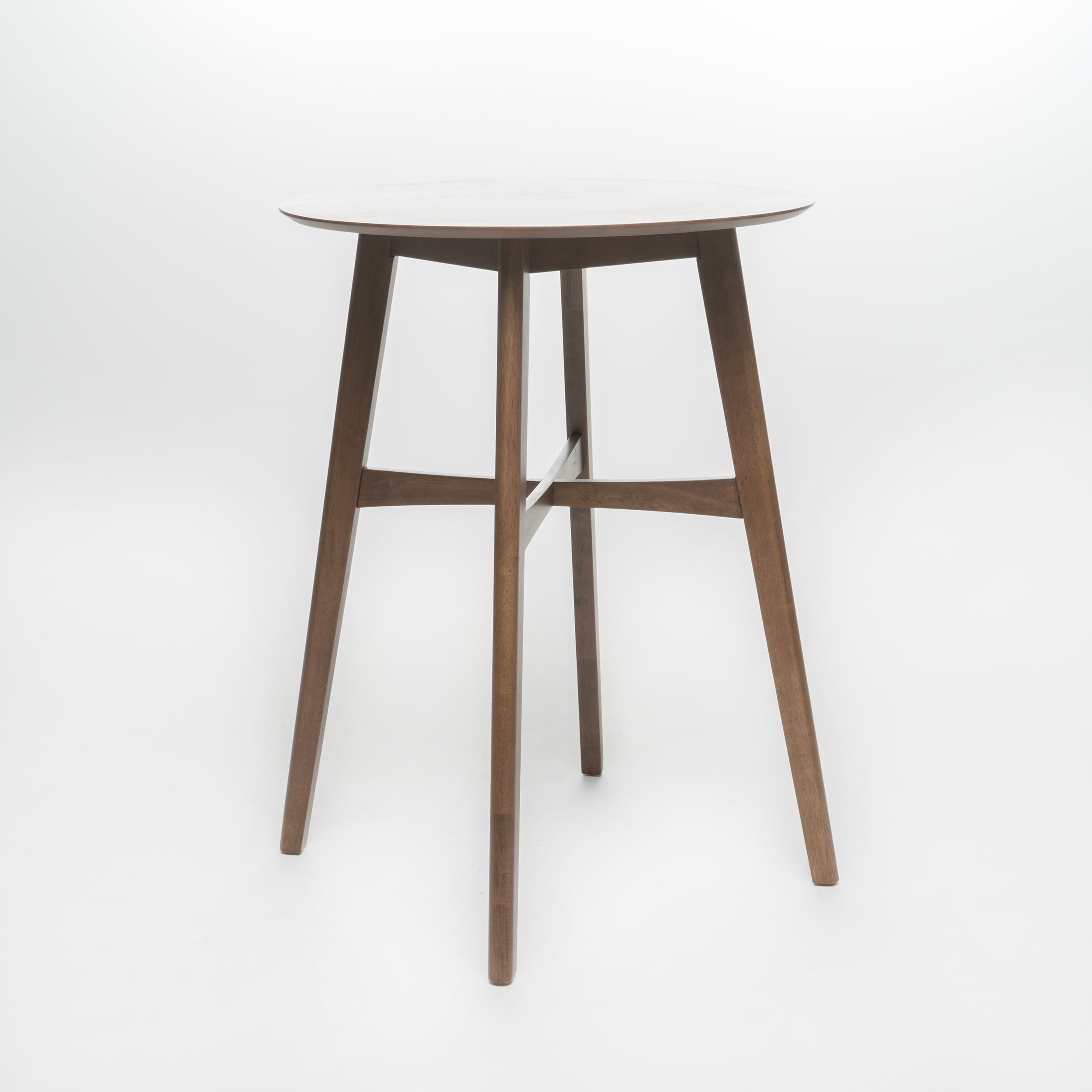 GDF Studio Gideon Mid Century Modern Wood Circular Bar Table, Walnut — free download