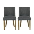 thumbnail image 1 of GDF Studio Gladwin Contemporary Fabric Dining Chairs, Set of 2, Charcoal and Natural, 1 of 7