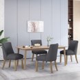 thumbnail image 1 of GDF Studio Gladwin Contemporary Fabric Dining Chairs, Set of 4, Charcoal and Natural, 1 of 7