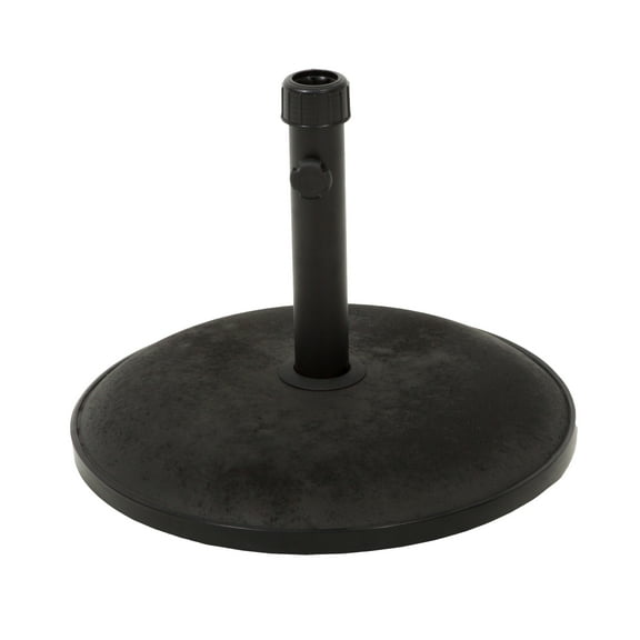 GDF Studio Gretna Outdoor 33 lbs Circular Concrete Umbrella Base, Black