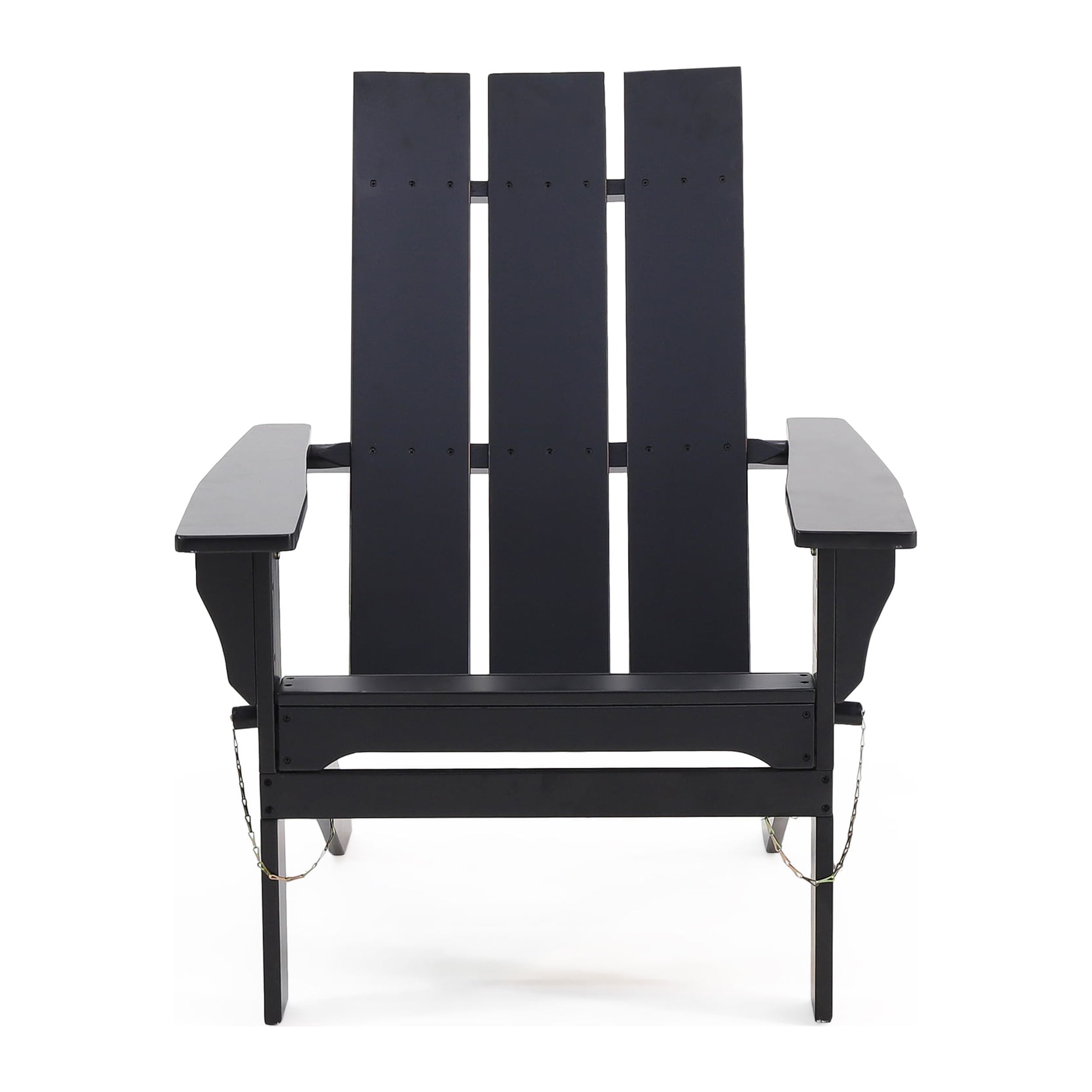 GDF Studio Gurekam Outdoor Acacia Wood Folding Adirondack Chair, Black - image 1 of 6