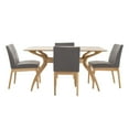 thumbnail image 1 of GDF Studio Hampton Mid Century Modern Fabric Upholstered 5 Piece Dining Set, Dark Gray and Natural Oak, 1 of 12