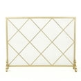 thumbnail image 1 of GDF Studio Hayden Single Panel Iron Fire Screen, Gold, 1 of 9