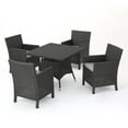 thumbnail image 1 of GDF Studio Healy Outdoor Wicker 5 Piece Dining Set with Cushion, Gray and Light Gray, 1 of 13