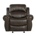 thumbnail image 1 of GDF Studio Hetel Contemporary Upholstered Gliding Recliner, Dark Brown Faux Leather, 1 of 5