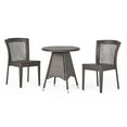 thumbnail image 1 of GDF Studio Holmes Outdoor Wicker 3 Piece Bistro Set, Multibrown, 1 of 13