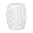 thumbnail image 1 of GDF Studio Holt Outdoor Metal Side Table, White, 1 of 7