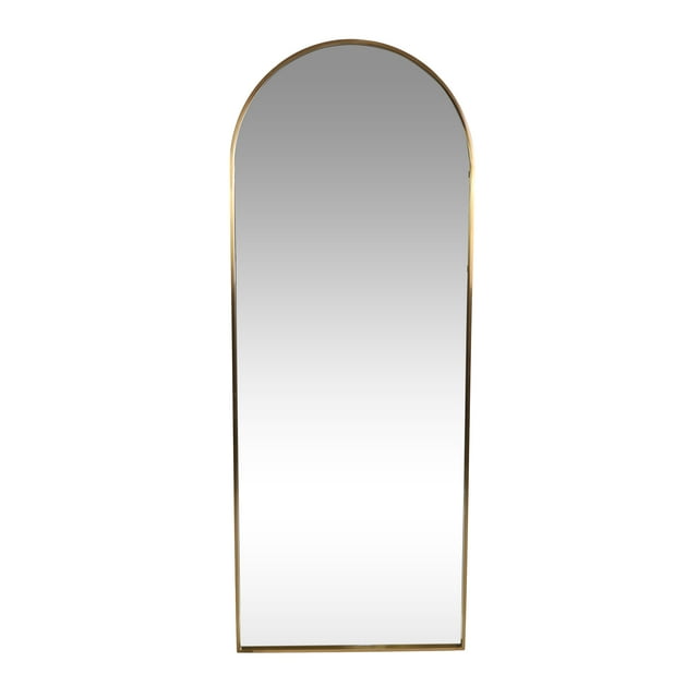 GDF Studio Large Floor Rectangular Leaner Mirror, Brushed Brass