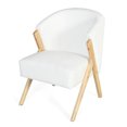 thumbnail image 1 of GDF Studio Innovative Modern Accent Chair with Curved Backrest, White, 1 of 8