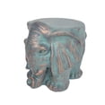 thumbnail image 1 of GDF Studio Irma Outdoor 11.25 inches Lightweight Concrete Garden Stool, Copper Patina Elephant, 1 of 5