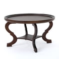thumbnail image 1 of GDF Studio Isabella Traditional Faux Wood Circular Coffee Table, Dark Walnut, 1 of 7