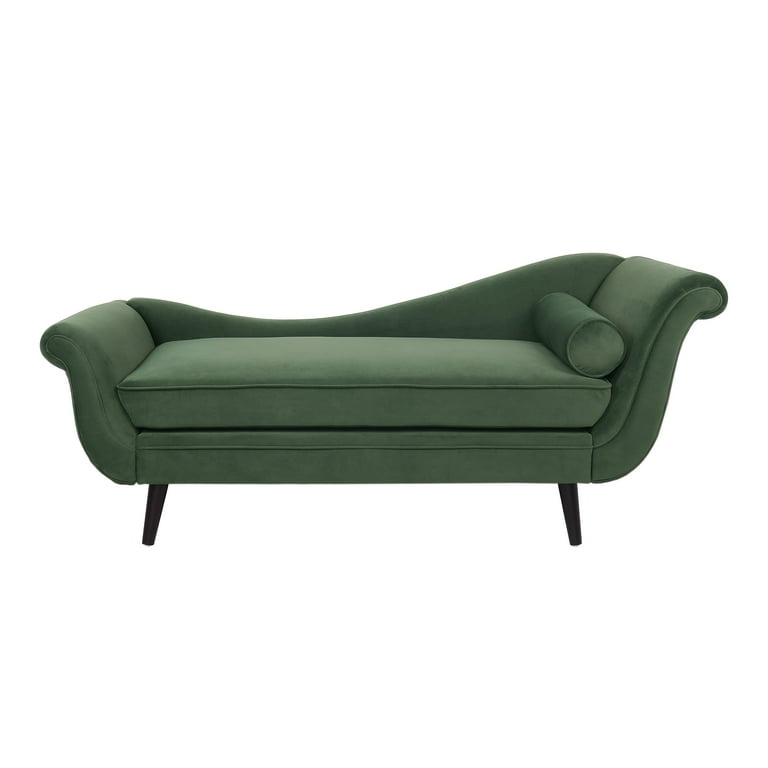 GDF Studio Jakyrah Contemporary Chaise Lounge with Scroll Arms