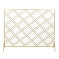 thumbnail image 1 of GDF Studio Jalama Single Panel 18.17 lbs Iron Fireplace Screen, Gold, 1 of 6