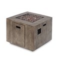 thumbnail image 1 of GDF Studio Jasmine Outdoor 50,000 BTU Square Fire Pit, Brown Wood Pattern, 1 of 12
