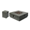 thumbnail image 1 of GDF Studio Jasmine Outdoor 50,000 BTU Square Fire Pit with Tank Holder, Concrete, 1 of 13