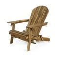 thumbnail image 1 of GDF Studio Kandyce Outdoor Acacia Wood Folding Adirondack Chair, Natural, 1 of 10