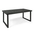 thumbnail image 1 of GDF Studio Kaniel Outdoor Acacia Wood Dining Table, Sandblasted Dark Gray, 1 of 10