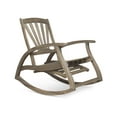 thumbnail image 1 of GDF Studio Kelsey Outdoor Acacia Wood Rocking Chair with Footrest, Gray Finish, 1 of 14
