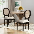 thumbnail image 1 of GDF Studio Laney Traditional Wood Dining Chairs, Set of 2, Beige, Natural and Dark Brown, 1 of 10