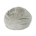 thumbnail image 1 of GDF Studio Laraine Glam Faux Fur 3 Ft. Bean Bag, Grey Pebble Pattern, 1 of 6