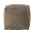 thumbnail image 1 of GDF Studio Larrick Contemporary Fabric Pouf, Brown and Yellow, 1 of 7