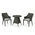 thumbnail image 1 of Leeward Outdoor 3 Piece Wicker Round Bistro Set with Water Resistant Cushions, 1 of 13