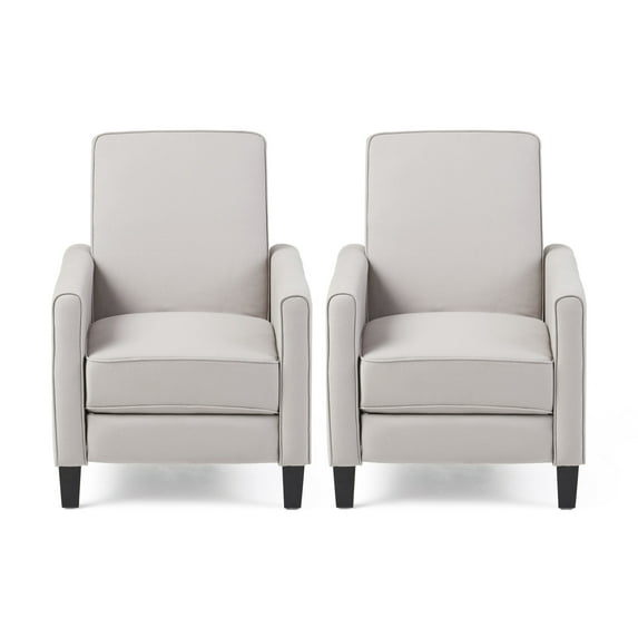 GDF Studio Lucas Fabric Recliner, Light Gray