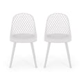thumbnail image 1 of GDF Studio Lucy Outdoor Modern Dining Chair, Set of 2, White, 1 of 7