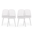 thumbnail image 1 of GDF Studio Lucy Outdoor Modern Dining Chair, Set of 4, White, 1 of 7