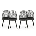 thumbnail image 1 of GDF Studio Lucy Outdoor Modern Dining Chairs, Set of 4, Black, 1 of 7