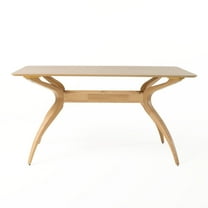 GDF Studio Mabel Mid Century Modern Wood Dining Table, Natural Oak