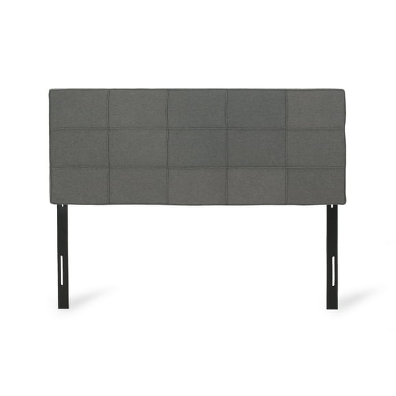 GDF Studio Marakesh Contemporary Fabric Upholstered Full/Queen Headboard, Charcoal Gray