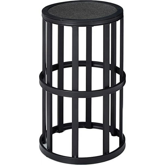 GDF Studio Marvin Outdoor Ceramic Tile Side Table, Gray and Black