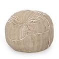 thumbnail image 1 of GDF Studio Maysville Modern Glam 5 Foot Faux Fur Winter Bean Bag, Snow White and Beige, 1 of 8