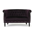 thumbnail image 1 of GDF Studio Melaina Loveseat, Blackberry and Dark Brown, 1 of 8