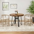thumbnail image 1 of GDF Studio Mid-Century Modern 3-Piece with Bar Table and Open-Back Counter Stools, Beige+Light Ash, 1 of 15