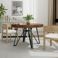 thumbnail image 1 of GDF Studio Mid-Century Modern Round Dining Table with Metal Hairpin Legs and Open Shelf, Light Ash, 1 of 8