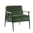 thumbnail image 1 of GDF Studio Modern Armchair with Metal Frame, Wood Accents, and Plush Cushions, Black, 1 of 9
