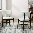 thumbnail image 1 of GDF Studio Modern Dining Chairs, Mid-Century Fabric with Solid Wood Legs for Kitchen Dining Room, Black+Beige, Set of 2, 1 of 8