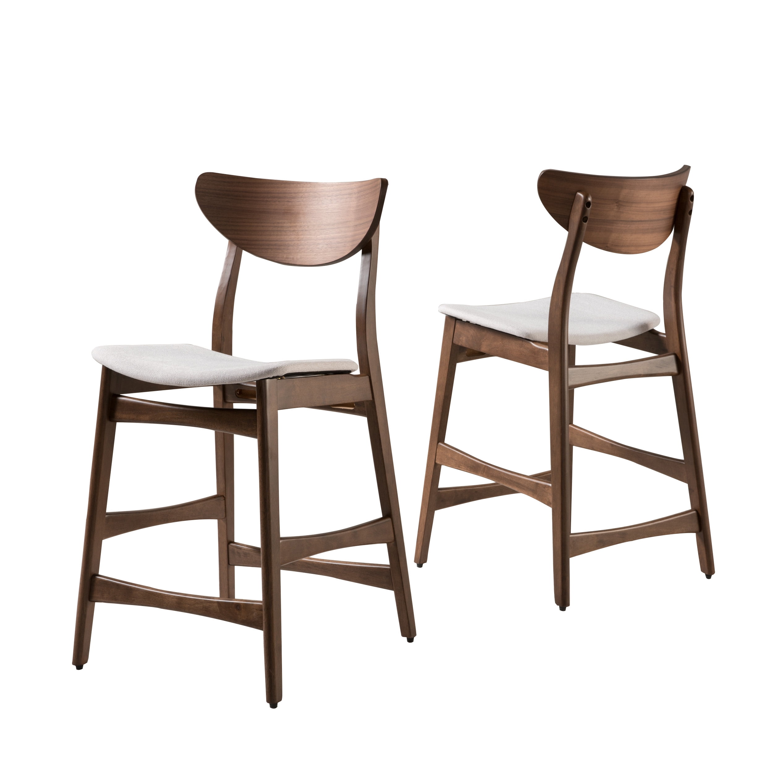 GDF Studio Molle Mid Century 24-Inch Height Bar Counter Stools (Set of ...