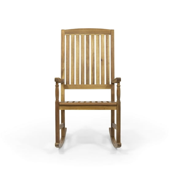 GDF Studio Myrna Outdoor Acacia Wood Rocking Chair, Teak