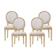 thumbnail image 1 of GDF Studio Newman French Country Fabric Dining Chairs, Set of 4, Beige and Natural, 1 of 11