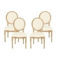 thumbnail image 1 of GDF Studio Newman French Country Fabric Dining Chairs, Set of 4, Blue and Beige Floral Print and Natural, 1 of 8