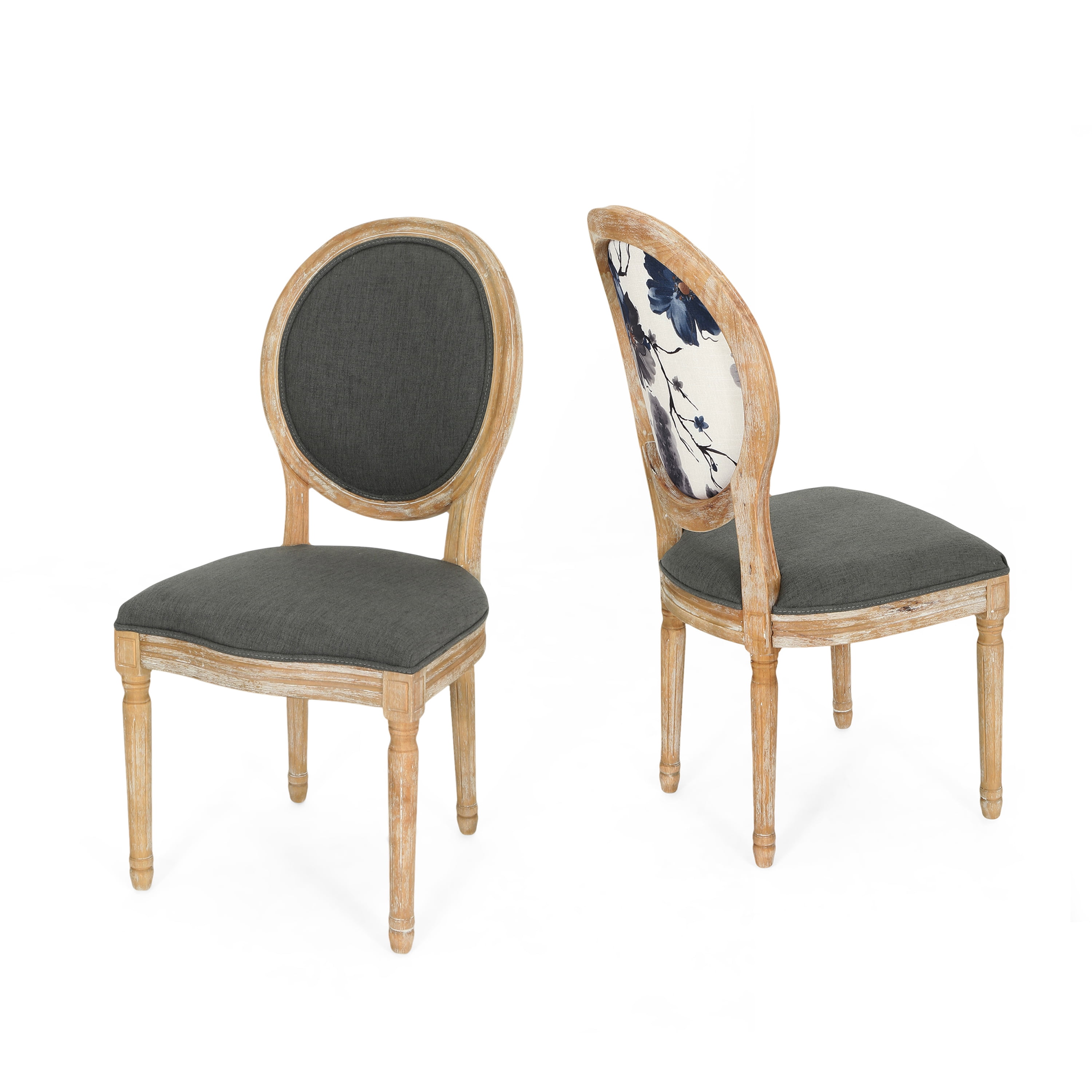 Printed upholstered dining chairs sale