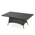 thumbnail image 1 of GDF Studio Niclas Outdoor Wicker Rectangular Dining Table, Multibrown, 1 of 7