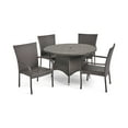 thumbnail image 1 of GDF Studio Oliver Outdoor Wicker 5 Piece Dining Set, Multibrown, 1 of 14