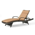 thumbnail image 1 of GDF Studio Olivia Outdoor Wicker Adjustable Chaise Lounge with Cushion, Multibrown and Caramel, 1 of 13