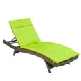 thumbnail image 1 of GDF Studio Olivia Outdoor Wicker Armless Adjustable Chaise Lounge with Cushion, Multibrown and Green and White, 1 of 7