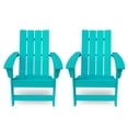 thumbnail image 1 of GDF Studio Panagiota Outdoor Resin Adirondack Chairs, Set of 2, Teal, 1 of 8